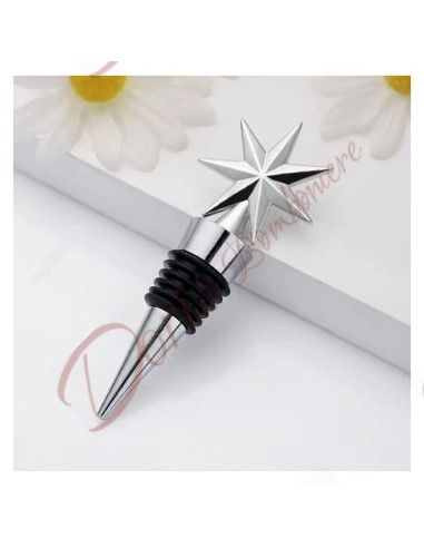 Useful favors metal bottle stopper with six-pointed star wedding Christmas holiday party gadget