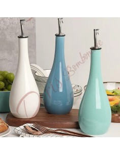 Original and useful wedding favors for the kitchen table oil holder oil cruet in ceramic colors