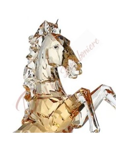 Bomboniere matrimonio cavallo di cristallo trasparente scultura artistica originale 2