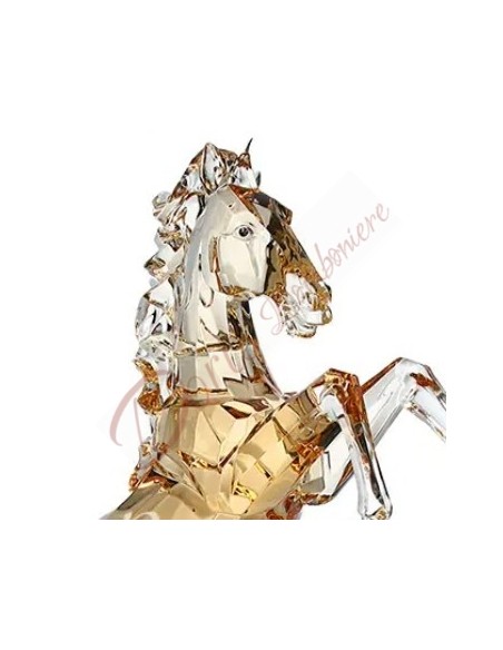 Bomboniere matrimonio cavallo di cristallo trasparente scultura artistica originale Bomboniere matrimonio cavallo di cristallo trasparente scultura artistica originale