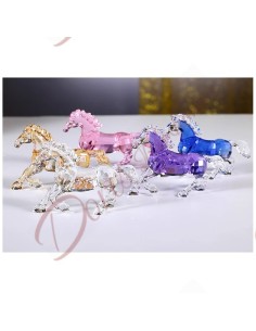 Bomboniere di cristallo k9 sopramobile cavallo con colore a scelta matrimonio passione sport