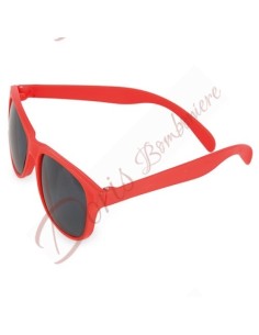 Lunettes de soleil basiques protection UV400 pour adultes ROUGE