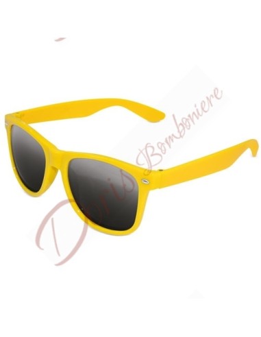 CE standard UV400 sunglasses with YELLOW COLOR silver plate
