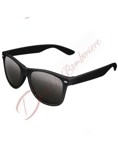 Occhiali da sole UV400 norma CE con piastrina argentata COLORE NERO Occhiali da sole UV400 norma CE con piastrina argentata COLORE NERO