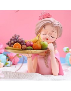 Princesse fille faveurs avec plateau porte-objet rose 2