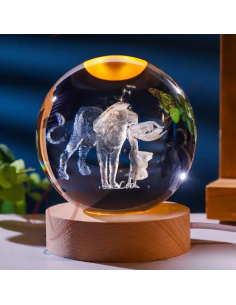 Bomboniere segno zodiacale leone tema astrologia astronomia lampada led 6 cm