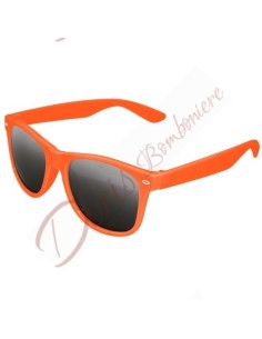 Lunettes de soleil UV400 norme CE avec plaque argentée COULEUR ORANGE