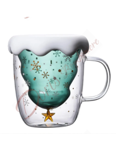 Bomboniera tazza natalizia originale con albero di natale gadget regalo 250 ml 2
