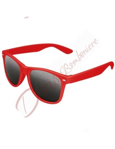 Sonnenbrille UV400 CE-Standard mit silberner Platte ROTE FARBE