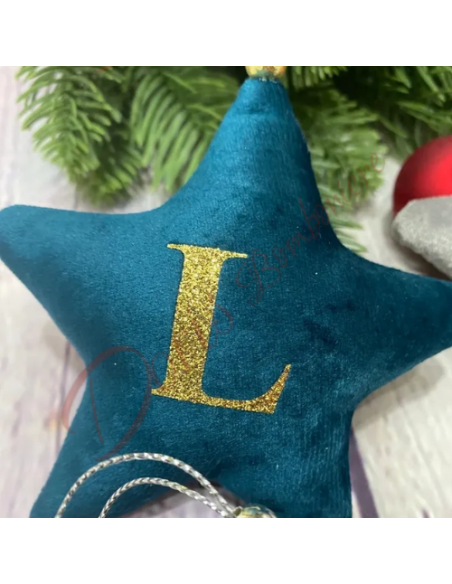 Applicazione natalizia stella in tessuto personalizzata decorazione per albero di natale Applicazione natalizia stella in tessuto personalizzata decorazione per albero di natale