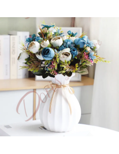 Bomboniere matrimonio nozze vaso disponibile in rosa bianco e azzurro in ceramica
