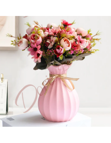 Bomboniere matrimonio nozze vaso disponibile in rosa bianco e azzurro in ceramica