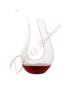 Useful wedding favor decanter for red wine in crystal glass