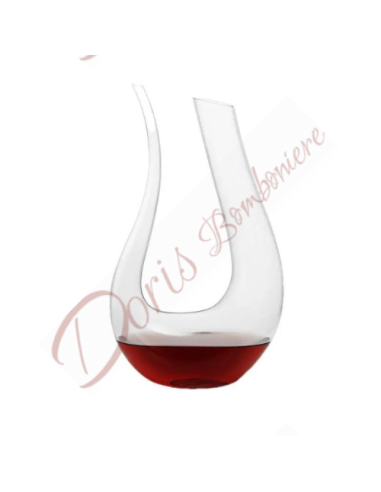 Carafe de faveur de mariage utile pour le vin rouge en verre de cristal