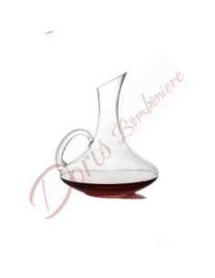 Nützlicher Kristallglas-Dekanter mit Henkel zum Thema Hochzeitswein