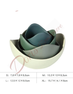 Useful wedding favor appetizer color green shades 4 bowls