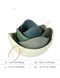 Useful wedding favor appetizer color green shades 4 bowls