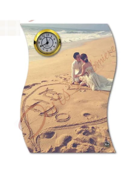 Bomboniera personalizzata con fotografia orologio da tavolo per battesimo comunione matrimonio 19x14 Bomboniera personalizzata con fotografia orologio da tavolo per battesimo comunione matrimonio 19x14