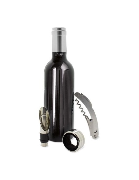 Bomboniera tema vino utile Set 4 pezzi vino in bottiglia