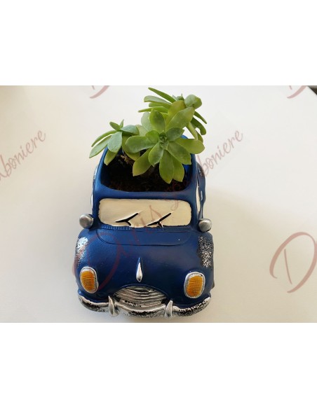 Geschenk für Spielzeugauto, blaues Auto, Pflanzenhalter, Taufe, Kommunion, Konfirmation Geschenk für Spielzeugauto, blaues Auto, Pflanzenhalter, Taufe, Kommunion, Konfirmation