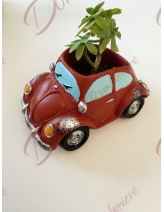 Faveur de vase de jardinière succulente de voiture rouge pour les bébés garçons 2
