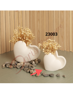 Bomboniere claraluna 2024 vaso con fiori in ceramica a forma di cuore mis piccola
