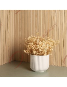 Bomboniere claraluna 2024 vaso in ceramica vellitata bianco plissè