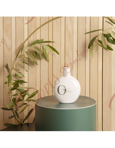 Useful kitchen cruet favor for weddings in white porcelain