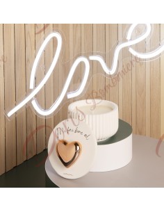 Candle favor with rose gold heart on the lid clarlauna 2024 code 24114CAND