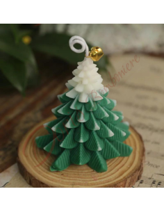 Cadeau de Noël gadget d'entreprise bougie d'arbre de Noël VERT 8x7 cm