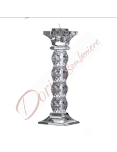 Bomboniere candeliere porta candela in elegante e pregiato cristallo  misura piccola