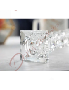 Bougeoir en cristal élégant et précieux de petite taille 2