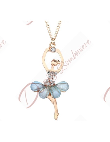 Applicazione bomboniere ballerine oro con strass e petali tutu colorati ciondolo charm Applicazione bomboniere ballerine oro con strass e petali tutu colorati ciondolo charm