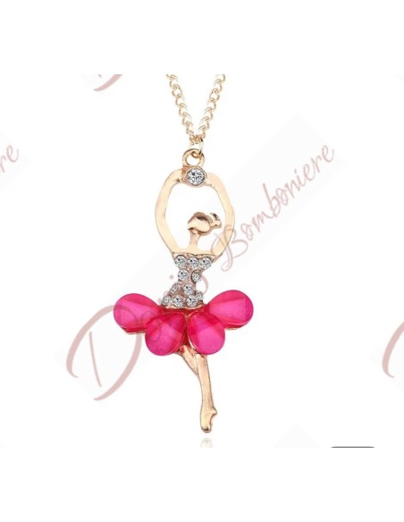 Applicazione bomboniere ballerine oro con strass e petali tutu colorati ciondolo charm Applicazione bomboniere ballerine oro con strass e petali tutu colorati ciondolo charm