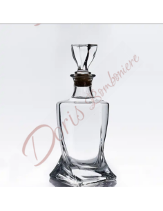 Bomboniera bottiglia vuota per liquori personalizzata o neutra in vetro forma particolare