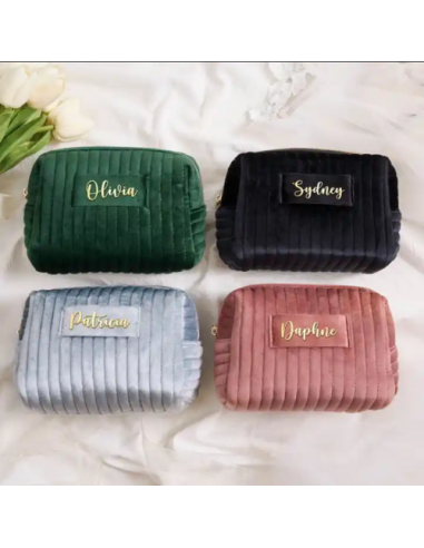 Clutch in Samtfarbe Ihrer Wahl, personalisierte Gadget-Geschenkidee