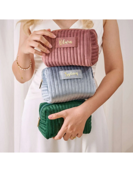 Pochette en velours couleur au choix, idée cadeau gadget personnalisé Pochette en velours couleur au choix, idée cadeau gadget personnalisé