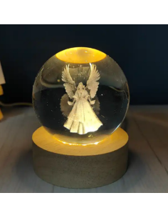 First communion favors for boys or girls led lamp with angel diam 6 cm