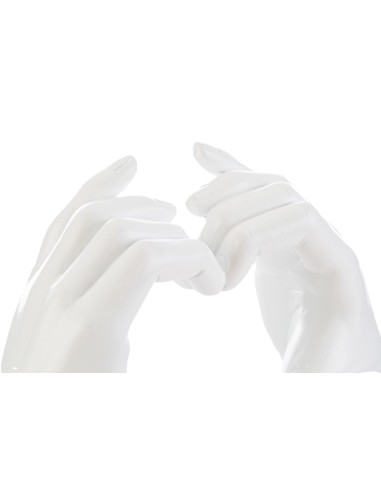Heart wedding favors formed by hand in white resin 23x9x13 cm 56571