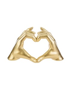 Hands forming a heart favor for wedding anniversary gold color 23x9x13 cm 56571