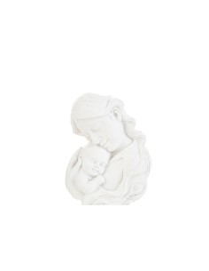 Bonbons sacrés modernes de baptême ou de maternité pour garçon en résine blanche sur socle doré 8x4x13 cm 2