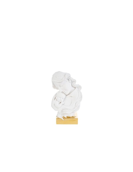 Male or female baptism favors, maternity, woman with child, white on gold base 12.5x6.5x20.5 Male or female baptism favors, maternity, woman with child, white on gold base 12.5x6.5x20.5