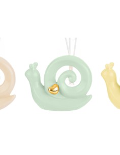 Bonbonnières utiles pour chambre d'escargot en porcelaine colorée avec un cœur doré brillant 2