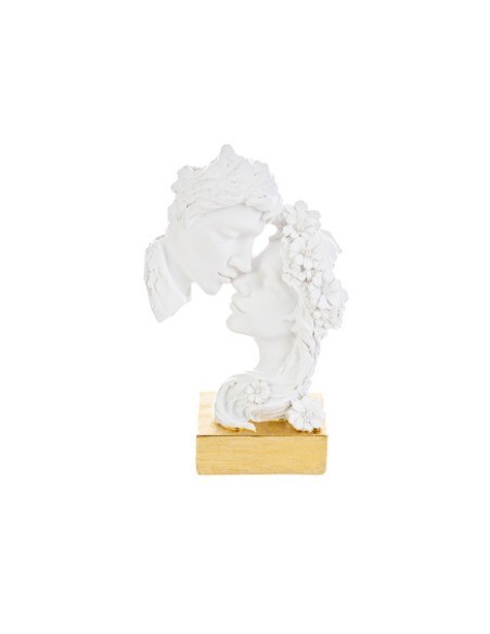 Bonbonnières de mariage 2024 couple amoureux baiser en résine blanche 13x6,5x20,5 base or Bonbonnières de mariage 2024 couple amoureux baiser en résine blanche 13x6,5x20,5 base or