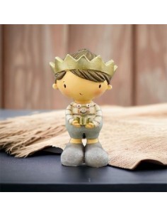 Bomboniere piccolo principe con corona e rana ranocchio  6x5x10 cm