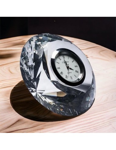 Favors Crystal Diamond nützliche Tischuhr mit Geschenkbox Durchmesser 10 cm