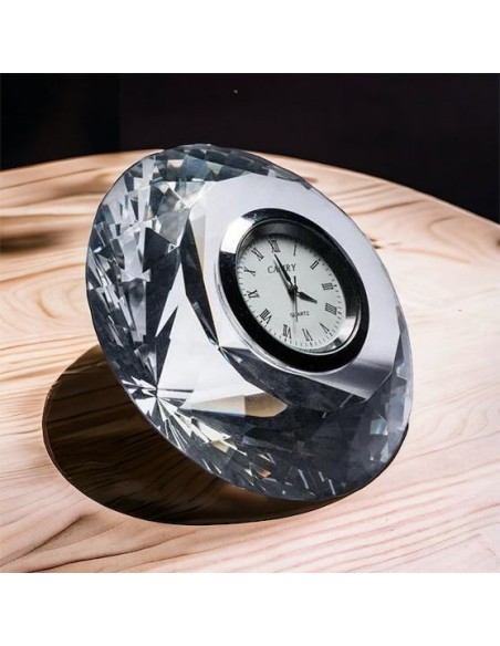 Favors Crystal Diamond nützliche Tischuhr mit Geschenkbox Durchmesser 10 cm Favors Crystal Diamond nützliche Tischuhr mit Geschenkbox Durchmesser 10 cm