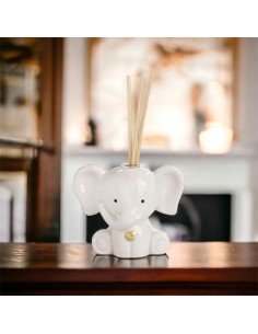 Favors Parfüm Diffusor Keramik Elefant mit Herz GOLD 7 CM PORZELLAN