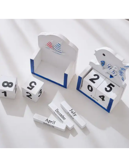 Nützliche und originelle Holzgeschenke mit ewigem Kalender und Meeresmotiv Nützliche und originelle Holzgeschenke mit ewigem Kalender und Meeresmotiv