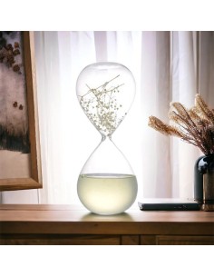 Innovative Decorative Hourglass Wedding Favor with Colored Liquid and Dried Flower Unique Gift Weddings Anniversaries